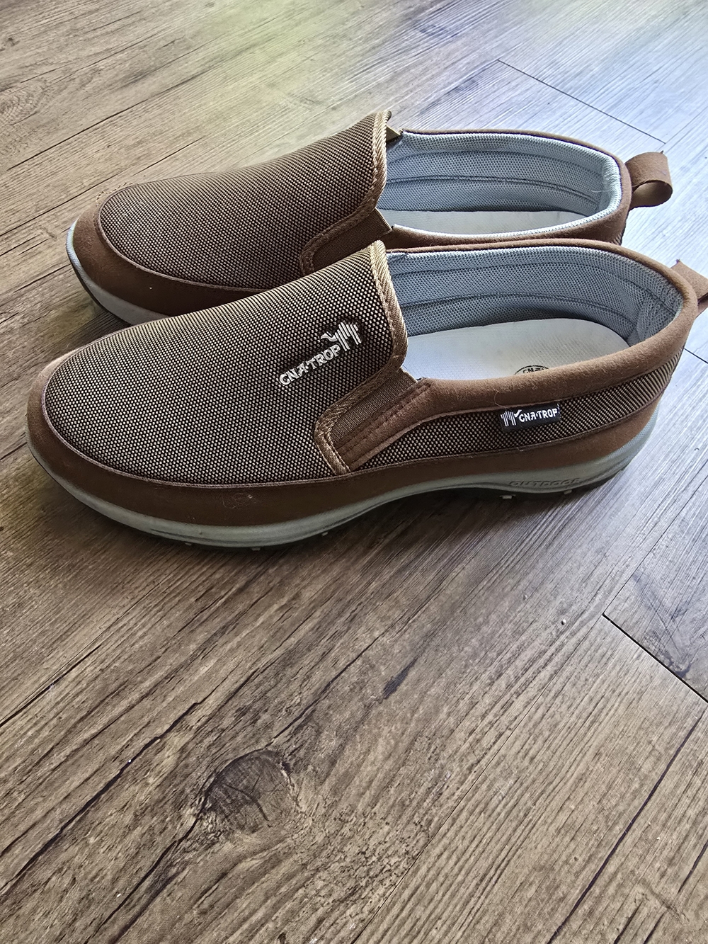Men's Orthopedic Slip-On Casual Shoes in Brown - Comfortable Everyday Wear - Picture 2 of 5